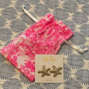 Lilly Pulitzer Gold Starfish Earrings
